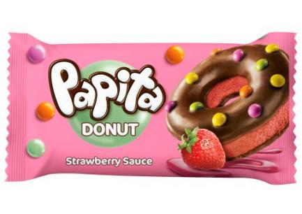Papita Donut 40g*24ks - jahoda
