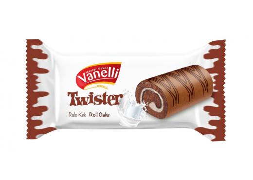 Vanelli Twister roll cake 40g*24ks milky Pozor vyšší cena!
