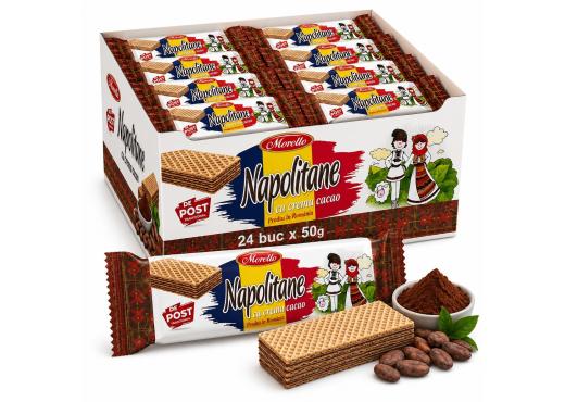 Morello Napolitane 50g*24ks - kakao Morello Napolitane 50g*24ks - kakao
