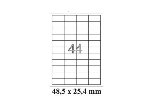 Samolepící etiketa 100ks 48,5x25,4mm A4 bílá Samolepící etiketa 100ks 48,5x25,4mm A4 bílá