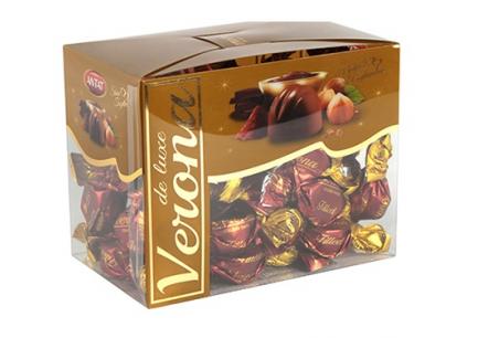 Verona de Luxe 450g světle hnědá krabička (bonbón tmavý) Verona de Luxe 450g světle hnědá krabička (bonbón tmavý)